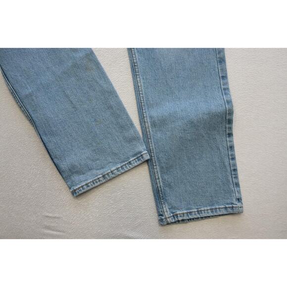Levi's 505 Regular Fit Straight Stretch Denim Blue Jeans Mens Size 34 x 32 - Picture 4 of 8